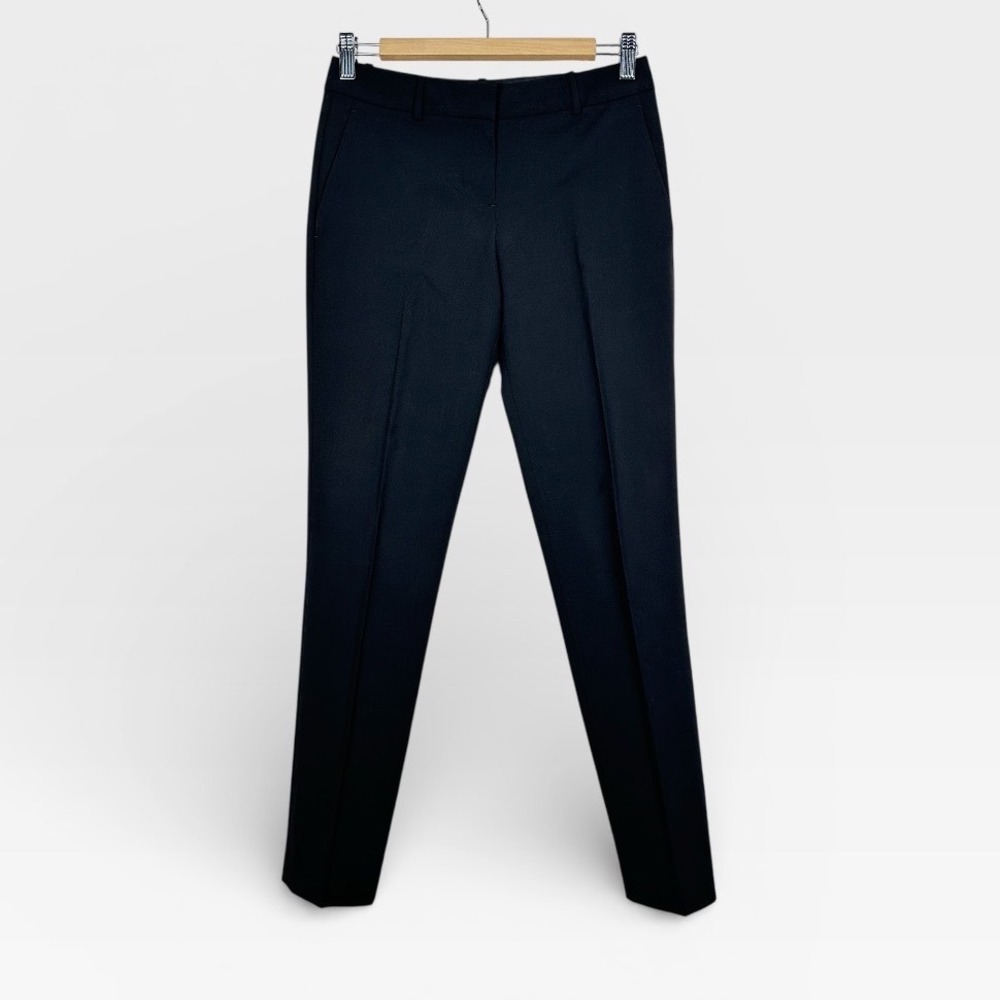 Theory Testra 2B Sevona 96% Virgin Wool Dress Pants Black Womens Size 0